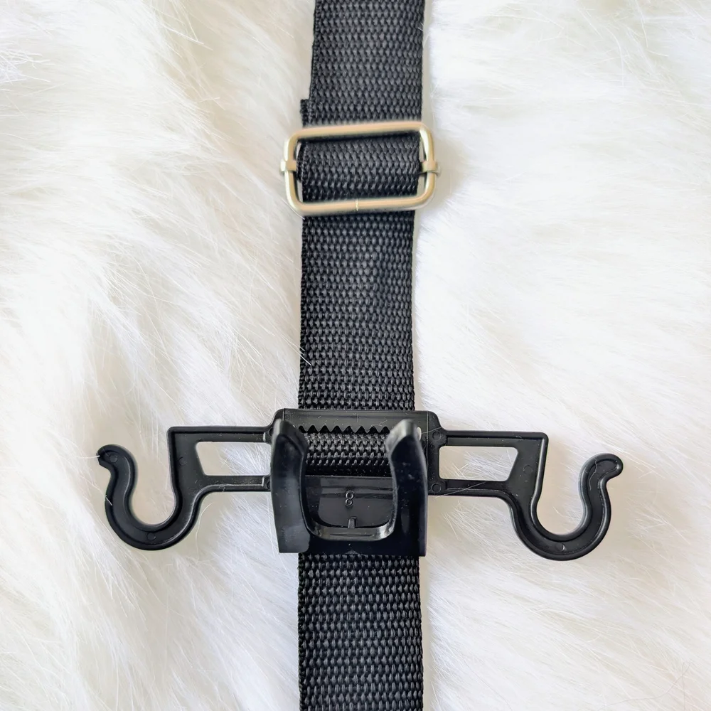 Black Adjustable Strap Hat Or Small Accessories Storage Holder Rack